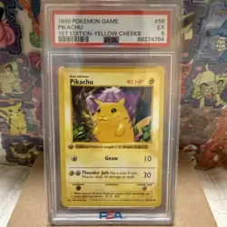 Pokemon (1999) 1st Edition Shadowless Pikachu Yellow Cheeks PSA 5 EX 🫵🏻 - Image 1