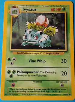 Pokemon - Ivysaur 30/102 - Base Set - Vintage 1999 - Wizards - LP - Image 1