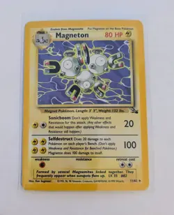 Pokemon Magneton 11/62 TCG 1999 Fossil Holo Holo Rare MP - Image 1