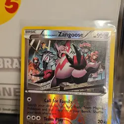 Pokemon TCG Team Magma's Zangoose 22/34 Reverse Holo Double Crisis Basic 90 HP - Image 1