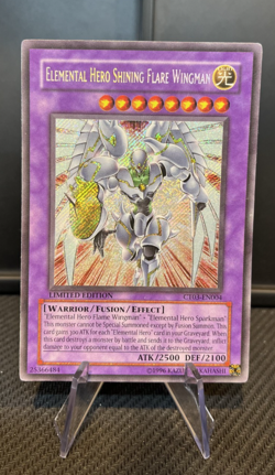 Elemental HERO Shining Flare Wingman CT03-EN004 Limited Edition Secret Rare LP - Image 1