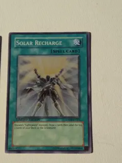 Yugioh Solar Recharge Anpr-ense1 LP. Super Rare 1st Ed Playset x3 - Image 3