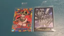 Monkey D Luffy Promo & DON FOIL One Piece Day 25 Premium Card P-110 DON JPN NM - Image 1