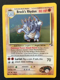 Gym Heroes Set Pokemon cards 12 holo/rare Rhydon Vileplume Seadra Tentacruel - Image 2