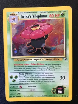 Gym Heroes Set Pokemon cards 12 holo/rare Rhydon Vileplume Seadra Tentacruel - Image 4