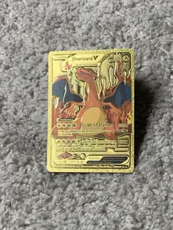 Charizard V HP508 Wild Flames Rare Gold Accent Foil Fan Art Cards - Image 2