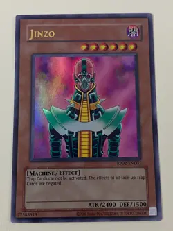 Yugioh - Jinzo - Ultra Rare NM - Free Holographic Card - A - Image 1
