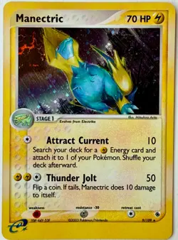Pokemon TCG Manectric 2003 EX Ruby & Sapphire 9/109 Reverse Holo-Great card - Image 1