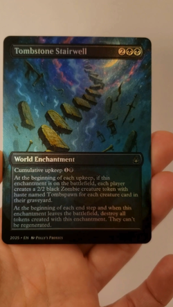 Tombstone Stairwell FOIL Proxy Playtest Card Custom Playtest Painted Art Design - Image 2