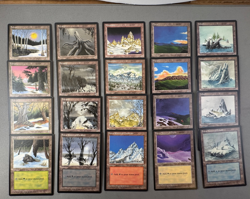 Basic Land Lot MtG ICE AGE—LP EX/NM—All Art Includes Snow Covered Lands—20 Cards - Image 1