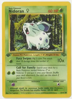 Pokemon - Nidoran (f) (Jungle 1st Edition card - 57/64) - Image 1