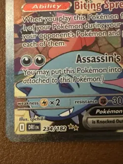 Team Rockets Crobat EX Sir Holo Card 234/182 Destined Rivals Series NM - Image 2
