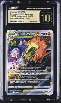 🔥🔥 CGC 10 Pristine Charizard Vstar 212/172 SAR Vstar Universe Pokemon Card - Image 1