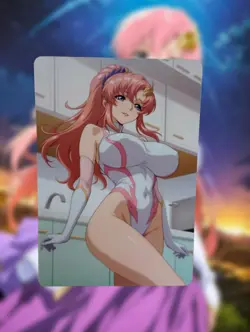 Lacus Clyne Mobile Suit Gundam SEED Anime Waifu Sexy Doujin Lewd Hentai Card - Image 1