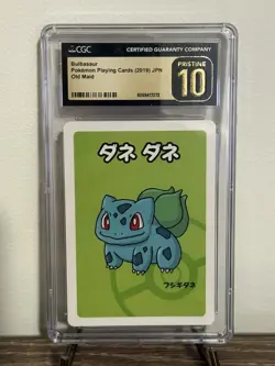 Bulbasaur CGC 10 Pristine 2019 Old Maid Pokemon Playing Cards Japanese - Image 1