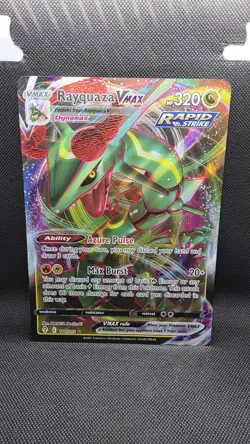 Pokemon TCG Rayquaza VMAX Card 111/203 Evolving Skies Jumbo Edition - Image 1