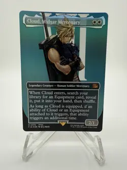 CLOUD, MIDGAR MERCENARY (BORDERLESS) MAGIC THE GATHERING FINAL FANTASY FOIL 0375 - Image 1