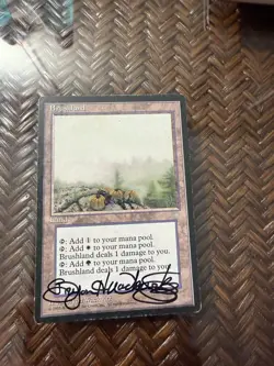 Mtg. Brushland. Ice Age. Signed. Played. - Image 1