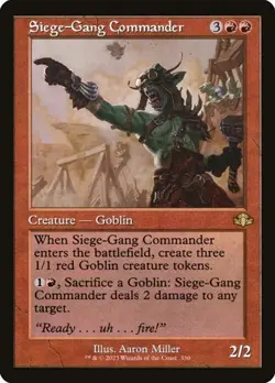 2x Siege-Gang Commander - Retro Frame Dominaria Remastered NM MTG - Image 1