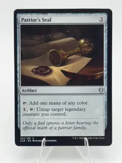 Patriar's Seal U Commander Legends: Battle for Baldur's Gate Normal 332 MTG NM - Image 1