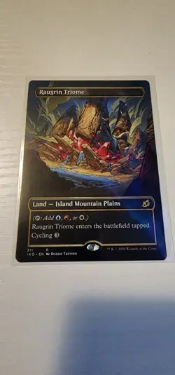 Raugrin Triome Non-Foil IKO #311 MTG Ikoria Borderless Rare Land Jeskai NM - Image 1