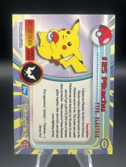 Pikachu #25 TOPPS Pokemon TV Animation Series - Image 2