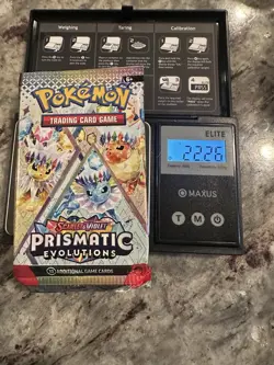 22.26g! HEAVY -Pokemon Prismatic Evolution Booster Pack -Possible GODU - Image 1
