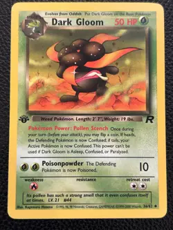 Pokemon TCG Dark Gloom 1st Edition 36/82 Team Rocket WOTC - Image 1