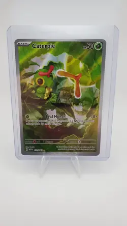 Caterpie Illustration Rare SV: Scarlet & Violet 151 172/165 NM Pokemon TCG - Image 3