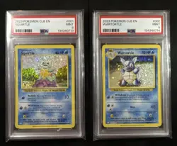 Pokemon CLB Squirtle #001 & Wartortle #002 ( PSA Sequential Set ) PSA 9 - Image 1
