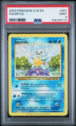 Pokemon CLB Squirtle #001 & Wartortle #002 ( PSA Sequential Set ) PSA 9 - Image 2
