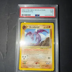 Pokemon Aerodactyl P.M. Neo Revelation 1st Edition PSA 7 - Image 1