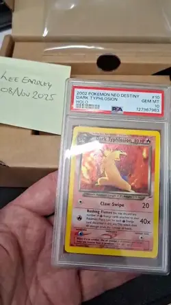 Pokemon 2002 Neo Destiny Dark Typhlosion holo #10 Gem MT PSA 10 POP 79 - Image 2