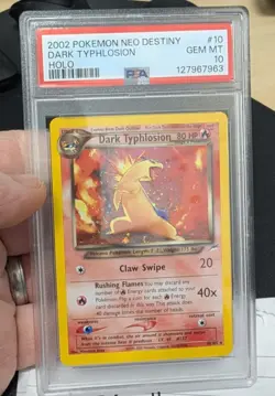 Pokemon 2002 Neo Destiny Dark Typhlosion holo #10 Gem MT PSA 10 POP 79 - Image 3