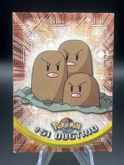 Dugtrio #51 1999 Topps Pokemon TV Animation Edition Series 1 - Image 1