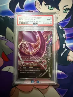 2021 Pokemon Special Collection Promo MEWTWO V-Union #162 PSA 9 - Image 1