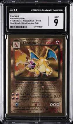 2021 POKEMON CELEBRATIONS #4 CHARIZARD CGC 9 - Image 1