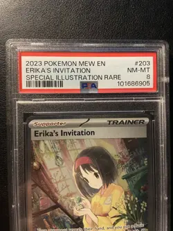 ERIKA'S INVITATION #203 PSA 8, 2023 POKEMON MEW EN-151 - Image 4