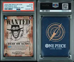 Portgas.D.Ace (SP) OP13 *ERROR* Wanted Poster One Piece English PSA 10 - Image 3