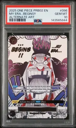 2025 One Piece Prb02 Vol.2 My Era.. . Begins!! Alternate Art PSA 10 #096 - Image 1
