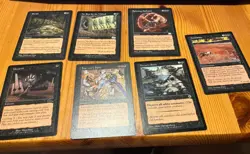Lot of 7 Vintage Black MTG Cards Magic The Gathering Great Value! - Image 1