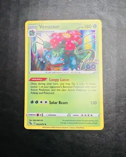 Pokemon TCG Single Card Venusaur Tinsel Holo Rare 003/078 Pokemon GO 2022 - Image 1