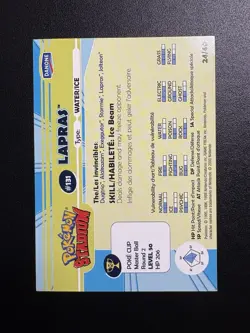 Lapras DANONE Vintage 2000 Pokemon Stadium NM Card 24/40 #131 Catch Em All - Image 2