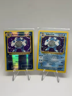 Poliwrath Pokemon Card Lot Holo & Reverse Holo 25/108 13/102 1999 2016 English - Image 1