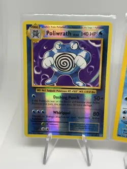 Poliwrath Pokemon Card Lot Holo & Reverse Holo 25/108 13/102 1999 2016 English - Image 2