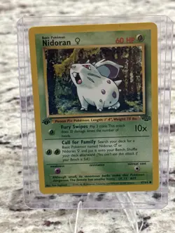 Nidoran 1st Edition Jungle 57/64 WOTC Pokemon Card NM Vintage 1999 - Image 1