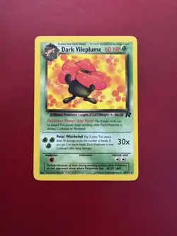 Dark Vileplume 30/82 Non Holo Rare Team Rocket Pokemon Card MP - Image 1