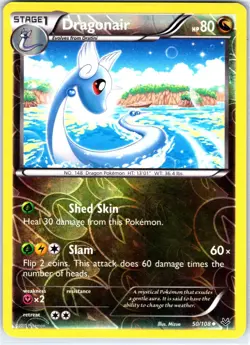 Dragonair 50/108 Uncommon Reverse Holo Card XY - Roaring Skies Pokemon TCG NM - Image 1