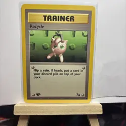 Recycle 61/62 Fossil 1st Edition LP Pokemon Card TCG - Image 1