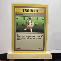 Recycle 61/62 Fossil 1st Edition LP Pokemon Card TCG - Image 2